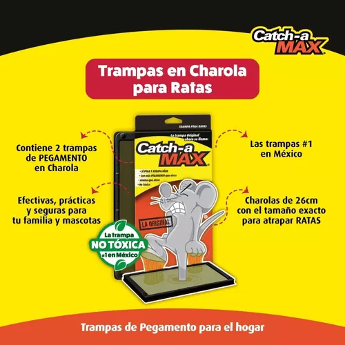 Catch-a MAX® Trampas de Pegamento para Ratones en Charola