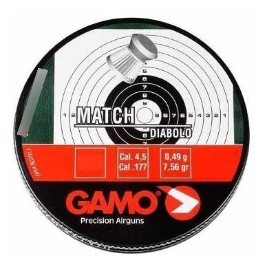 Imagen 2 de 10 de Balines Gamo Match Díabolo 4.5 X250 - Blanco Aire Comprimido