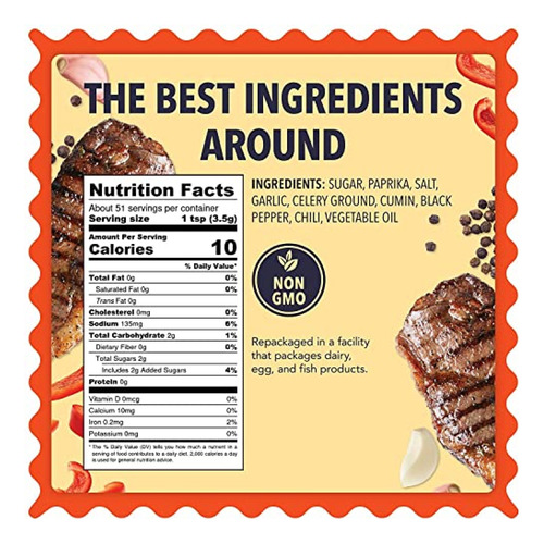Regalos De Condimentos Bbq Spice Rub - Bolsa Xl De 6 Oz - Co
