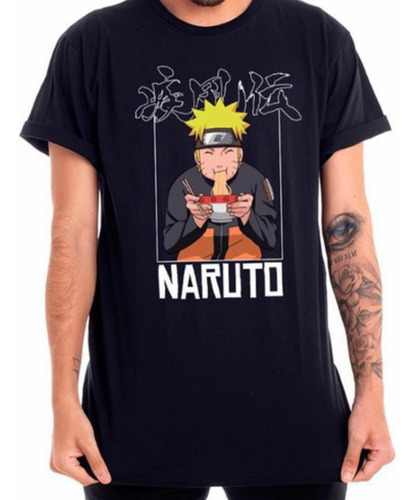 Camiseta Naruto Lamen Preta