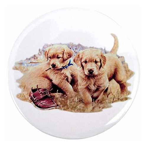 3.5 Inch Button Golden Retriever Puppies