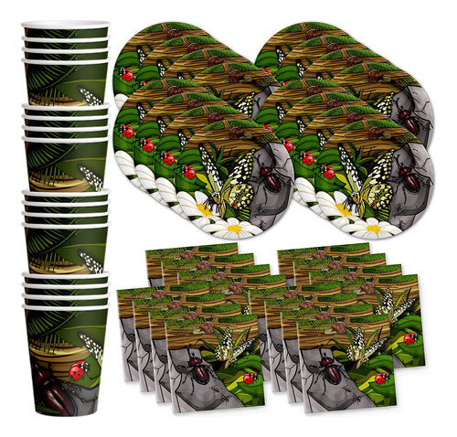 Bugs Insect Birthday Party Supplies Set Plates Napkins ...