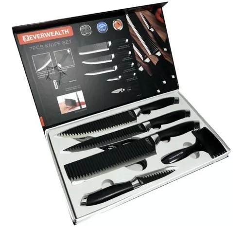 Set Cuchillos Chef Multiusos X6 Antiadherentes Cocina Regalo