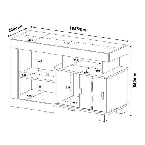 Rack Senna Canela 105 Cm