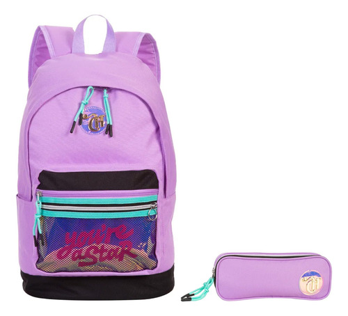 Mochila Capricho Bolsa Escola Juvenil Feminina Brinde Estojo