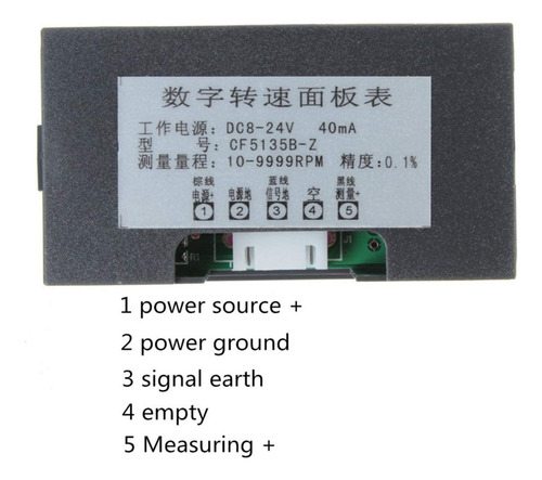 Amleso Tacómetro Digital De 0,56 Pulgadas, Medidor De Rpm, Tacómetro Led, Medidor De De Rpm, Luz Verde