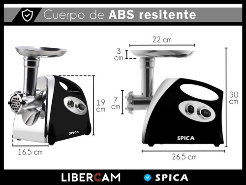 Imagen 4 de 10 de Picadora De Carne Eléctrica Moledora Spica S-20 Embutidora