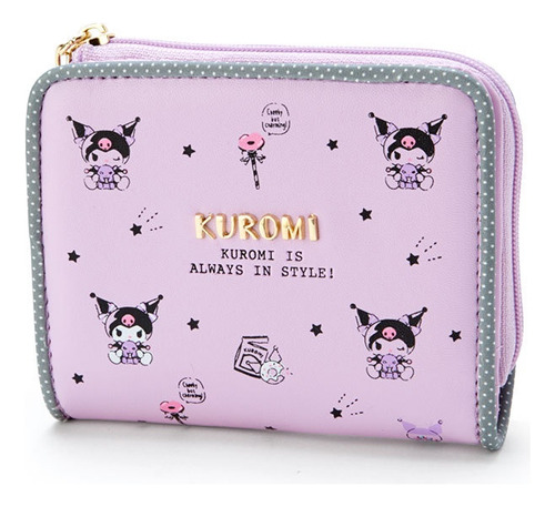 Bonita Cartera Sanrio Hello Kitty My Melody Kuromi Kawaii Pu