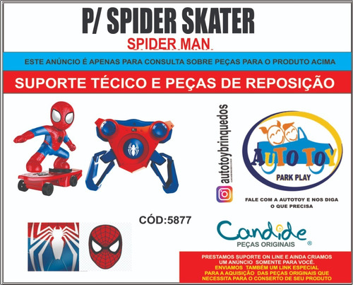 Spider Skater 5877 -  Spiderman - Peças De Reposição