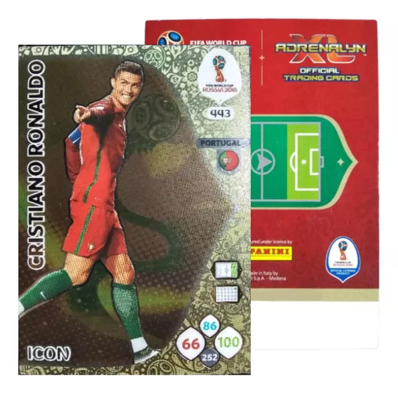 Tarjeta Icon Cristiano Ronaldo Mundial Rusia 2018 Panini