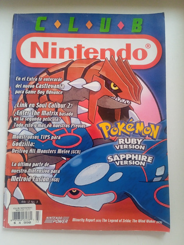 Revista Nintendo Portada Pokémon Ruby/sapphire 2003 