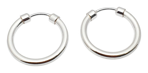 Aros Plata 925 Argollas Cubanos De 17 Mm Huecos Inflados A3c