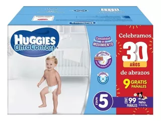 Pañales Huggies UltraConfort Etapa 5 niños G