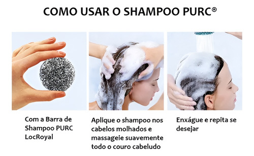 4x Purc Pure Hair Shampoo Orgânico Escurece Cabelo Grisalho