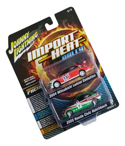 Combo X2 Carros Carreras Rally Lancer Civic Johnny Lightning