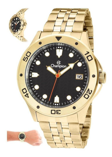 Relógio Champion Masculino Ref: Ca31453u Casual Dourado