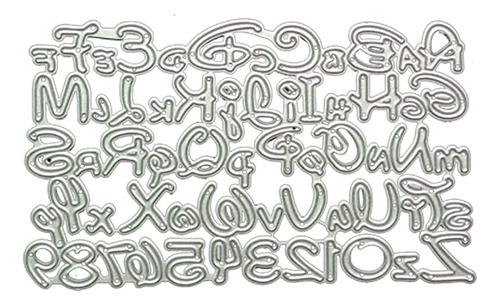 Troquel Metal Numero Letra Corte Para Hacer Tarjeta Relieve