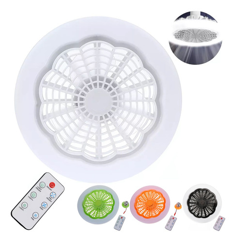 Ventilador De Techo Con Ly Ces E27 Y Control Remoto 3 Nivele