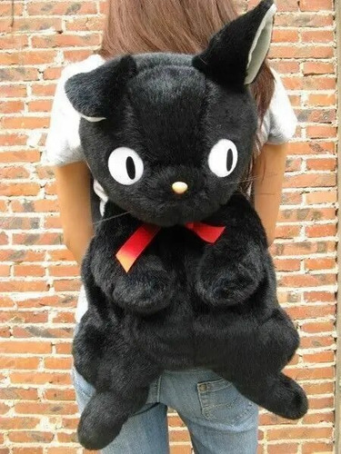 Bolsa De Muñeca De Felpa De Gato Negro Con Dibujos Animados