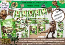 Comprar Kit Imprimible Candy Bar Jurassic World Blue 100% Editable