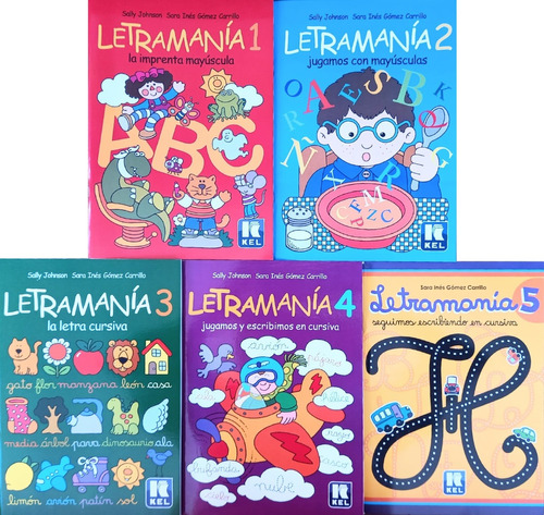 Lote X 5 Libros Letramanía 1 Al 5 Kel Imprenta Cursiva