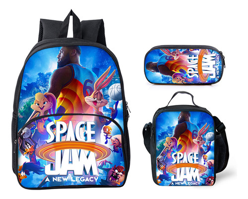 Set De Tres Bolsas De Almuerzo Con Estampado Space Jam 2 Spa