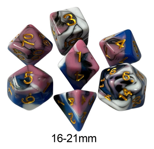 2 Juego De 7 Dados Poliédricos Para Suministros De Fiesta,