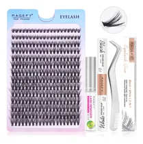 Comprar Extensiones De Pestañas Postizas Mink + Kit De Pegamento Curvatura D Magefy 8-16mm lashes maquillaje con Removedor y Pinzas y Adhesivo para pestañas