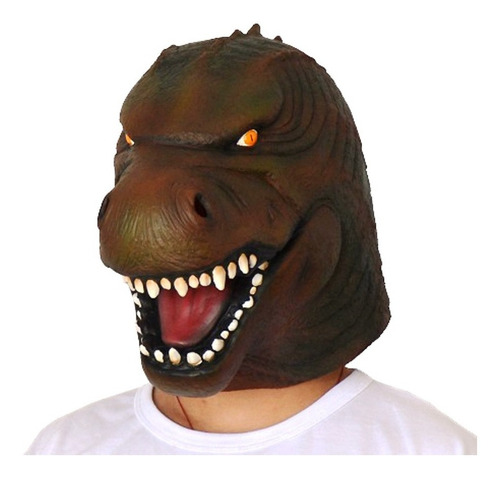 Mascara De Latex Premium De Godzilla - El Mejor Precio! Color Marrón