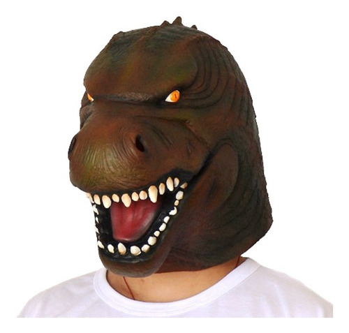 Imagen 1 de 1 de Mascara De Latex Premium De Godzilla - El Mejor Precio! Color Marrón