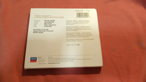 Pietro Mascagni / Cavalleria Rusticana Cd C Libreto / Ger B1 (Usado)