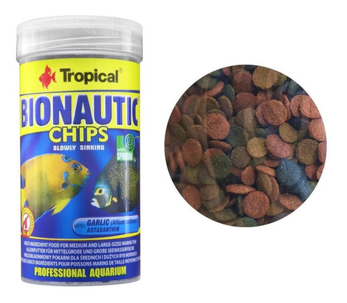 Ração Para Peixe Bionautic Chips 250ml 130g Tropical