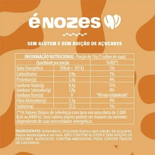Imagem 2 de 2 de Pasta De Amendoim Com Chocolate Branco É Nozes