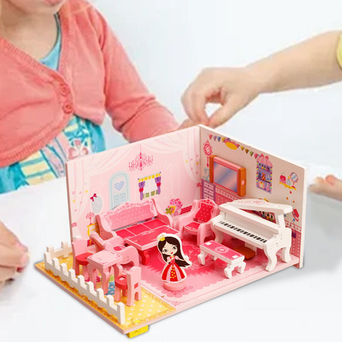 Kit De Casa De Muñecas En Miniatura Con Muebles, Obras De