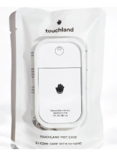 Estuche De Silicón Con Llavero Para Mist Touchland De 30ml Color Icy White