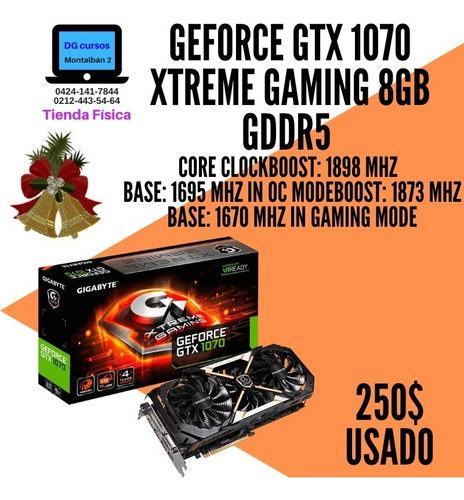 Tarjeta De Video Geforce Gtx 1070 Xtreme Gaming 8gb (200)