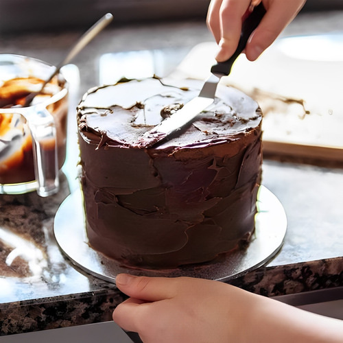 Conjunto De 3 Espátulas Confeiteiro Em Inox Chocolate Bolo