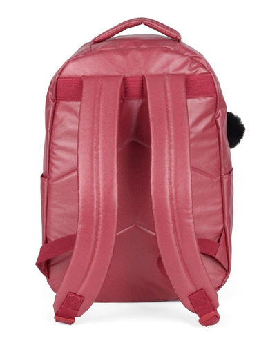 Mochila Laptop Notebook Juvenil Up4you Com Chaveiro Luxcel Cor Vinho