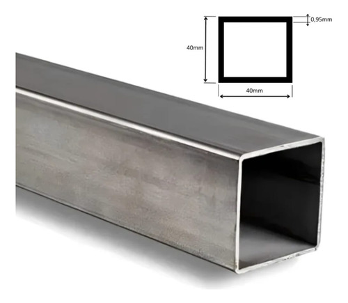 Tubo Retangular Metalon Galvanizado 40x40 (20) 0,95 Com 1m