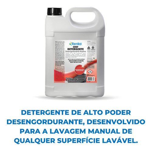 Limpador Renko Chef Detergente em garrafa4 unidades