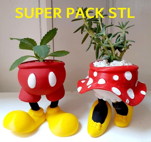 Super Pack Macetas + De 600 Stl, Mickey, Groot, Robert Y Mas