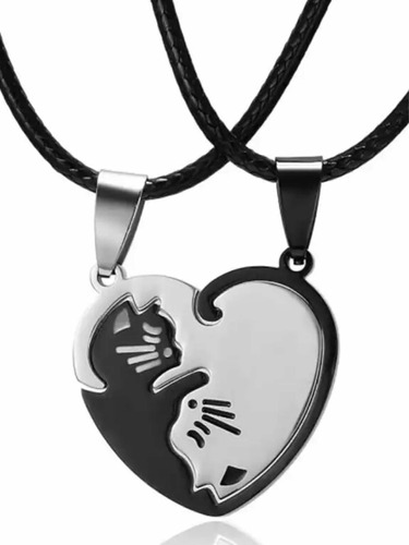 Collar De Gatos Ying Yang Par Regalo Parejas 14 De Febrero