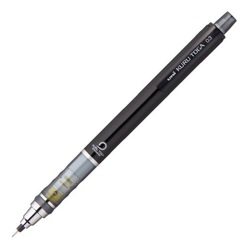 Uni Kurutoga Mechanical Pencil Standard, 0.3mm, Negro