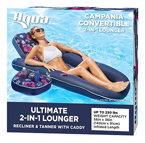 Aqua Campania Ultimate 2-in-1 Pool Float Lounge  Extra Larg