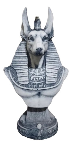 Figura Resina P/acuario Anubis Egipcio Busto Chico 22x12cm