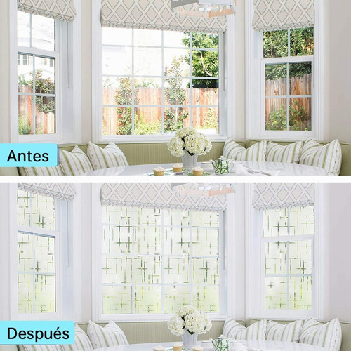 Película de privacidad para ventana, película de vidrio esmerilado para ventana, bloqueo solar, adhesivo de vidrio no adhesivo, adhesivo decorativo para puerta, cubierta de tinte autoestática