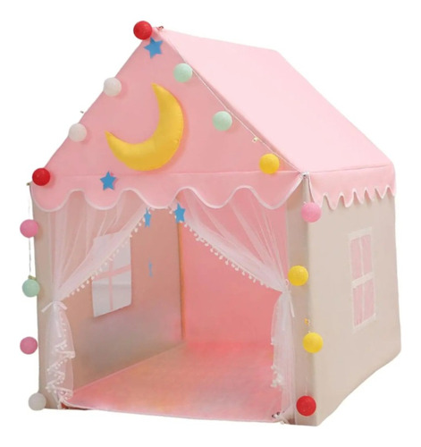 Carpa Casita Infantil De Tela Oxford Con Alfombra De Regalo