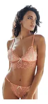 Comprar Conjunto Sexy Yarbik Encaje Bralette Y Tangaless Regulable 