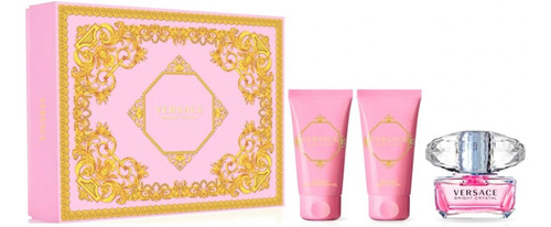 Perfume Versace Bright Crystal Edt X 50 Ml. Set X 3 Pzas!!!
