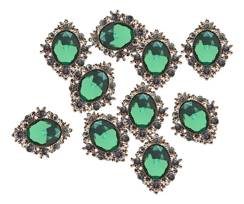Adornos De Espalda Plana Verde 30x25mm Verde 30x25mm